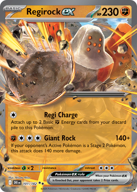 Regirock ex - 101/182 - Scarlet & Violet Destined Rivals (DRI)