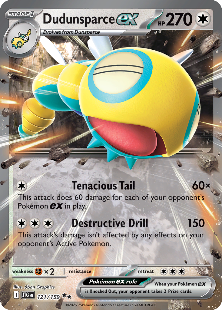 Dudunsparce ex - 121/159 - Scarlet & Violet Journey Together (JTG)