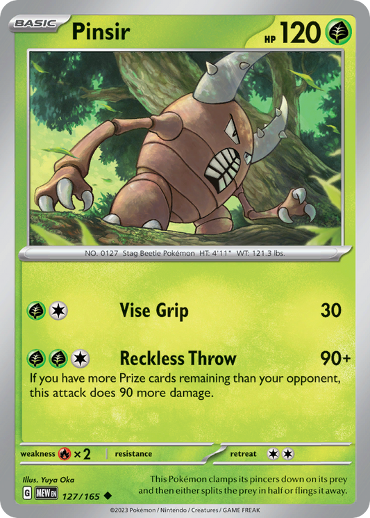 Pinsir - 127/165 - Scarlet & Violet 151 (undefined) - Reverse Holofoil