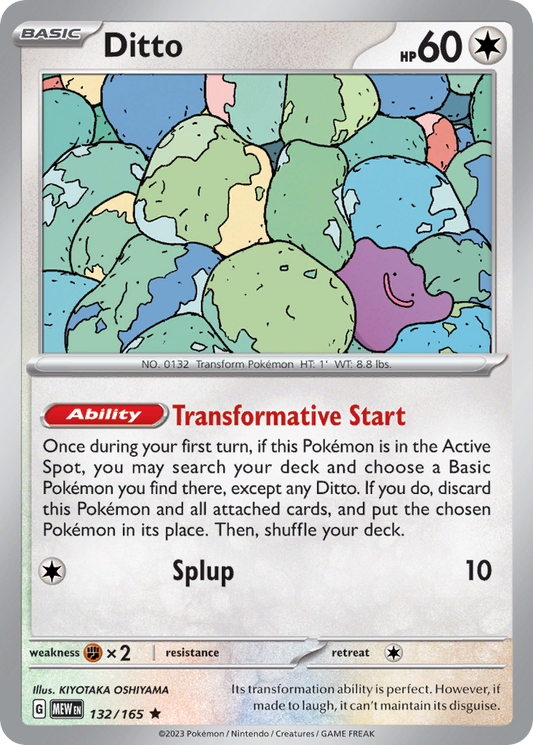 Ditto - 132/165 - Scarlet & Violet 151 (undefined) - Reverse Holofoil