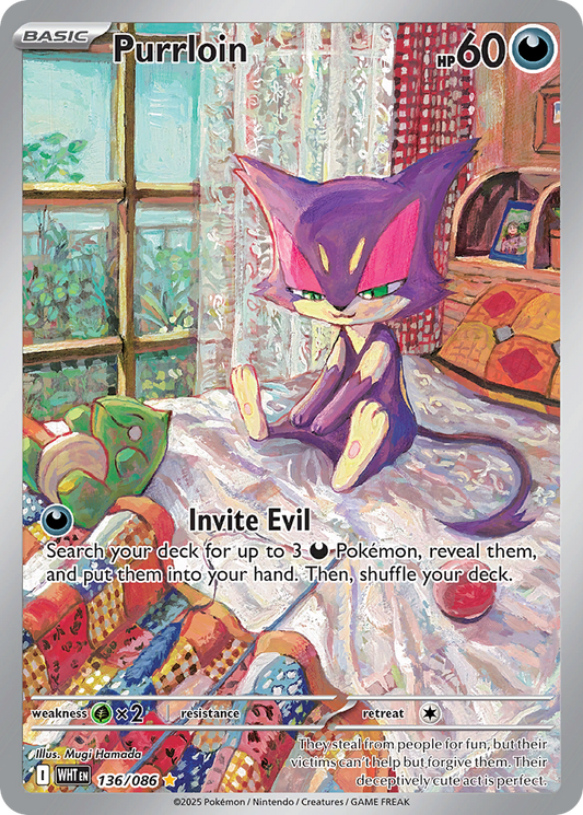 Purrloin - 136/86 - Scarlet & Violet White Flare (WHT)