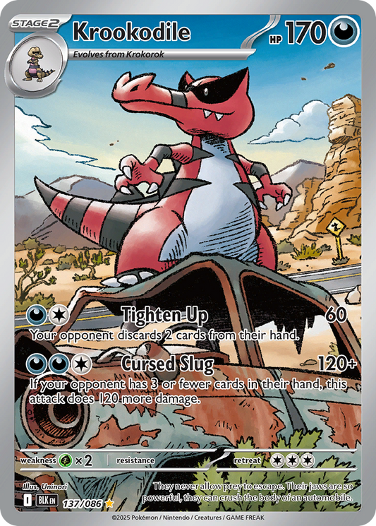 Krookodile - 137/86 - Scarlet & Violet Black Bolt