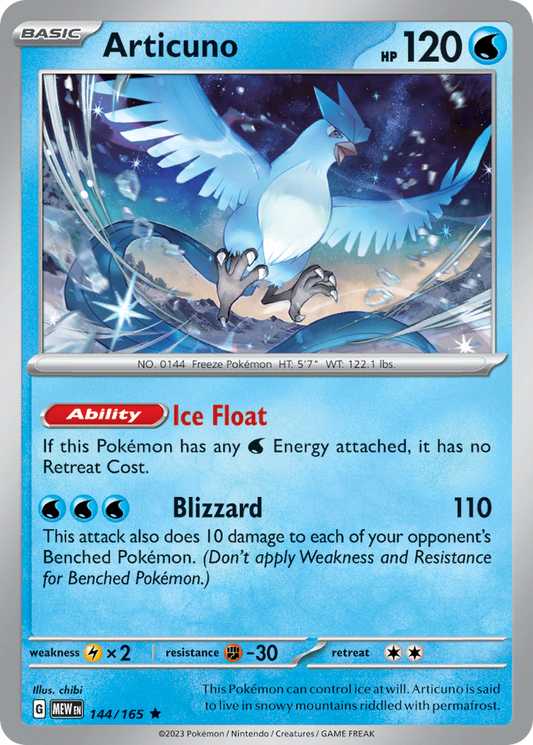 Articuno - 144/165 - Scarlet & Violet 151 (undefined) - Reverse Holofoil