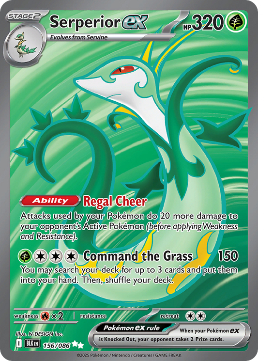 Serperior ex - 156/86 - Scarlet & Violet Black Bolt (BLK)