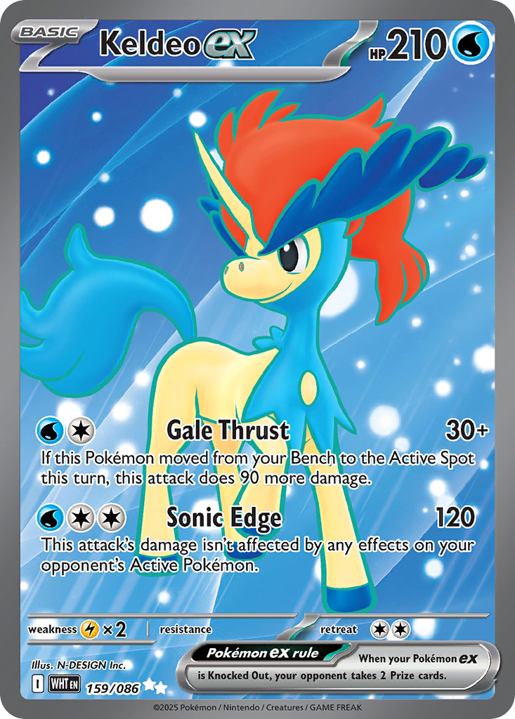Keldeo ex - 159/86 - Scarlet & Violet White Flare (WHT)