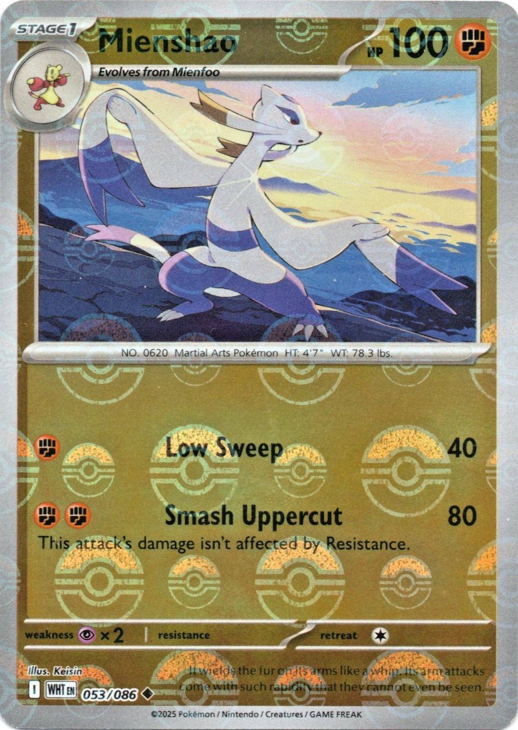 Mienshao (Poke Ball Pattern) - 053/086 - SV: White Flare (WHT)
