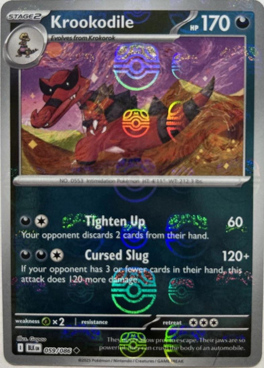 Krookodile (Master Ball Pattern) - 059/086 - SV: Black Bolt (BLK)
