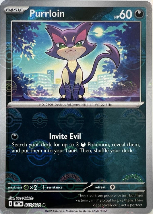 Purrloin (Poke Ball Pattern) - 055/086 - SV: White Flare (WHT)
