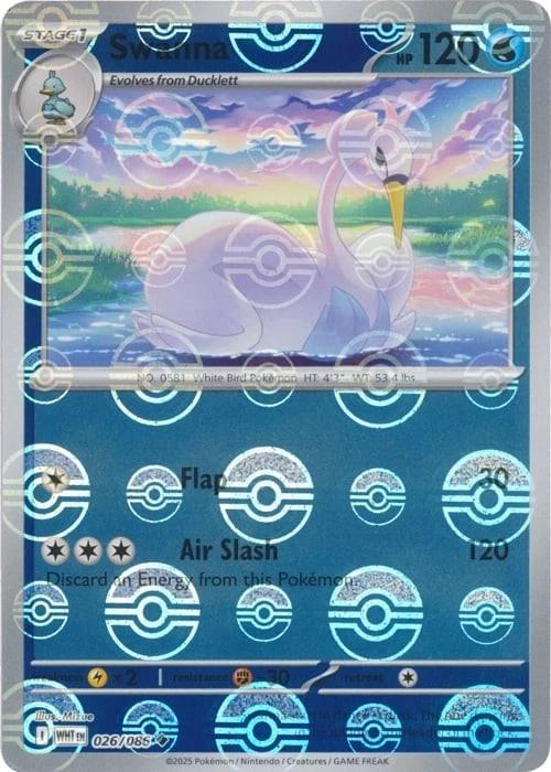Swanna (Poke Ball Pattern) - 026/086 - SV: White Flare (WHT)
