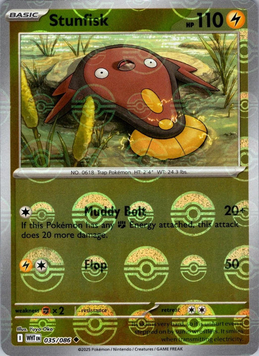 Stunfisk (Poke Ball Pattern) - 035/086 - SV: White Flare (WHT)