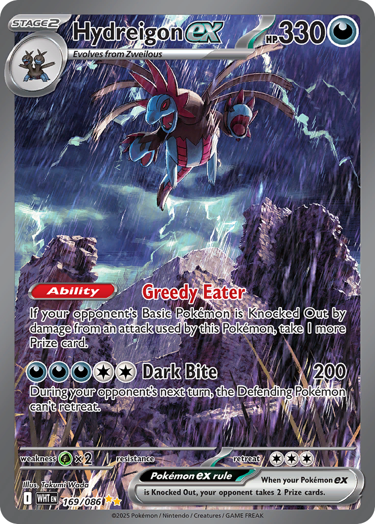 Hydreigon ex - 169/86 - Scarlet & Violet White Flare