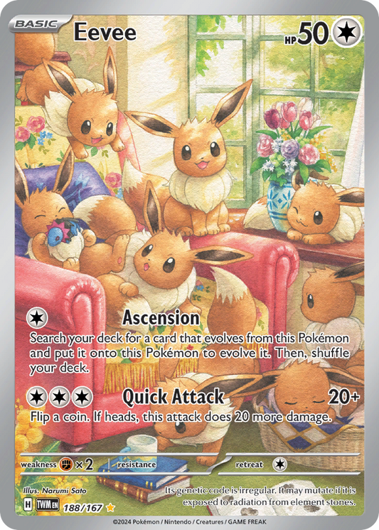 Eevee - 188/167 - Scarlet & Violet Twilight Masquerade (TWM)