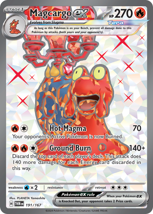 Magcargo ex - 191/167 - Scarlet & Violet Twilight Masquerade