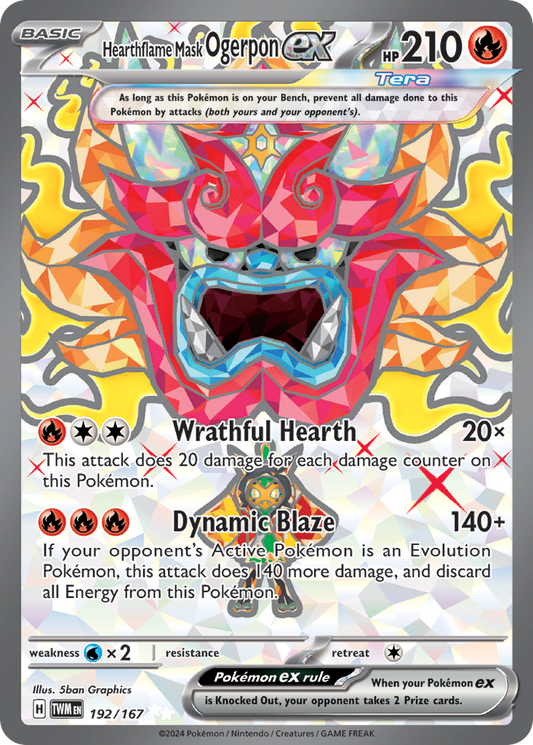 Hearthflame Mask Ogerpon ex - 192/167 - Scarlet & Violet Twilight Masquerade