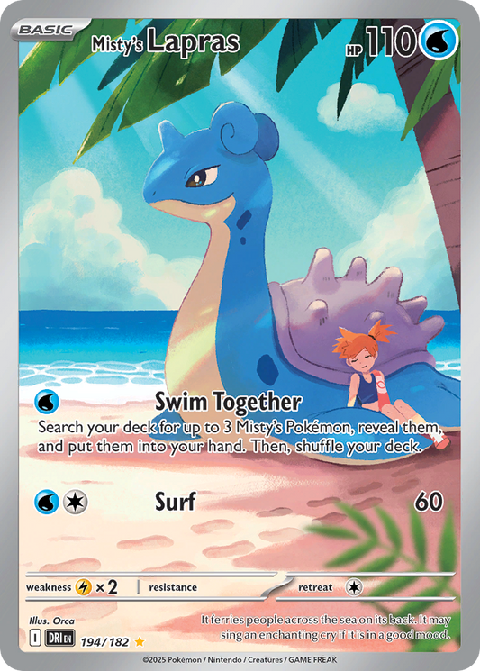 Misty's Lapras - 194/182 - SV10: Destined Rivals (DRI) - Illustration Rare