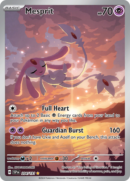 Mesprit - 204/191 - Scarlet & Violet Surging Sparks
