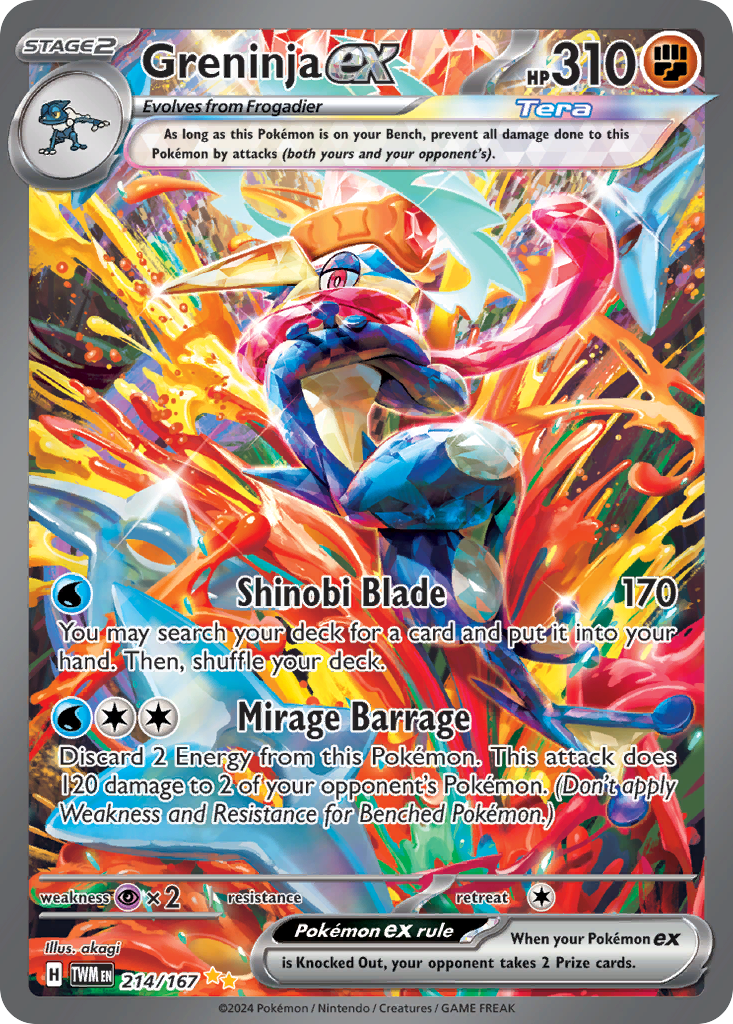 Greninja ex - 214/167 - Scarlet & Violet Twilight Masquerade