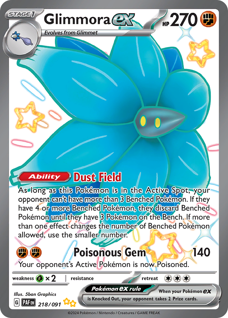 Glimmora ex - 218/91 - Scarlet & Violet Paldean Fates (undefined)