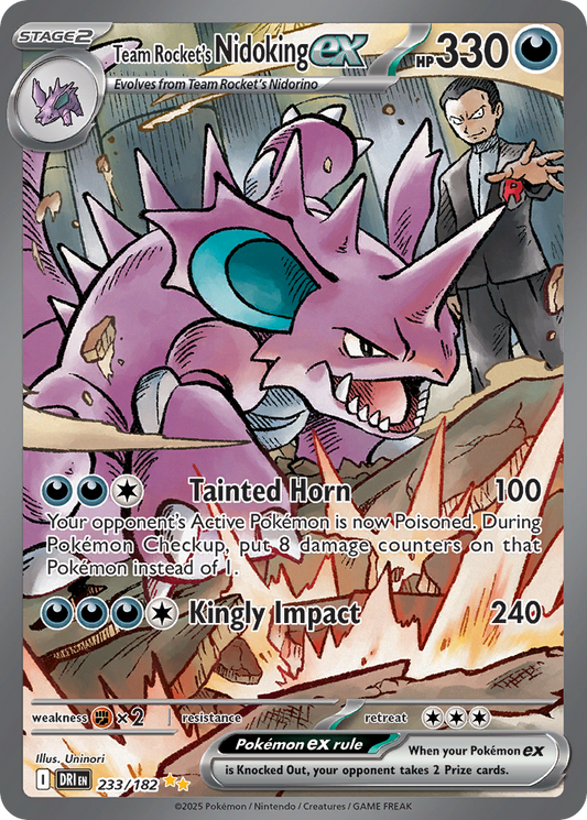 Team Rocket's Nidoking ex - 233/182 - SV10: Destined Rivals (DRI) - Special Illustration Rare