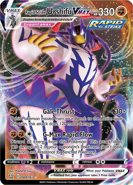 Rapid Strike Urshifu VMAX - 088/163 - SWSH05: Battle Styles (SWSH05) - Holofoil - Pokemon TCG Card