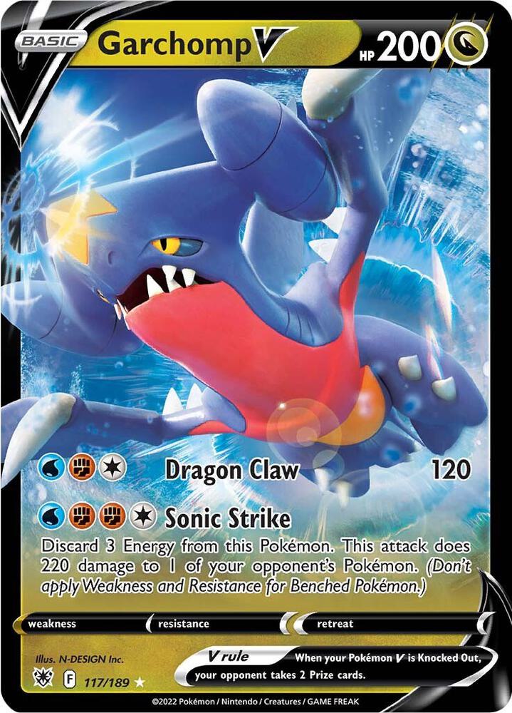 Garchomp V - 117/189 - SWSH10: Astral Radiance (SWSH10) - Holofoil - Pokemon TCG Card