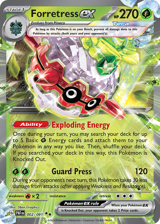Forretress ex - 2/91 - Scarlet & Violet Paldean Fates (undefined)