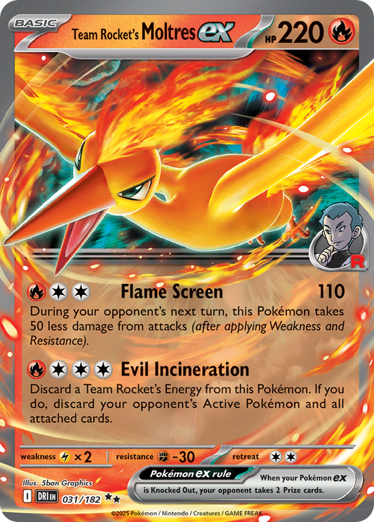 Team Rocket's Moltres ex - 31/182 - Scarlet & Violet Destined Rivals (DRI)