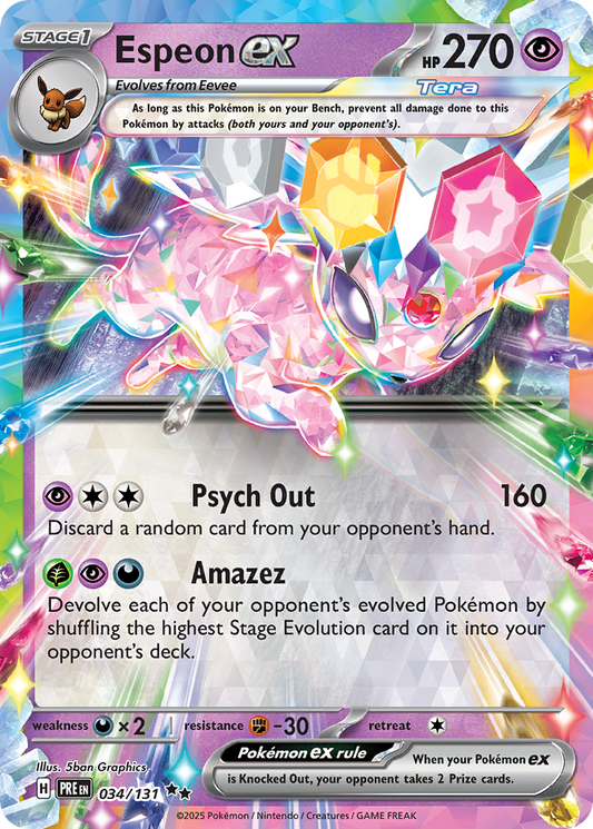 Espeon ex - 34/131 - Scarlet & Violet Prismatic Evolutions