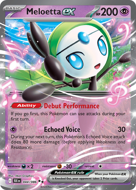 Meloetta ex - 44/86 - Scarlet & Violet Black Bolt (BLK)