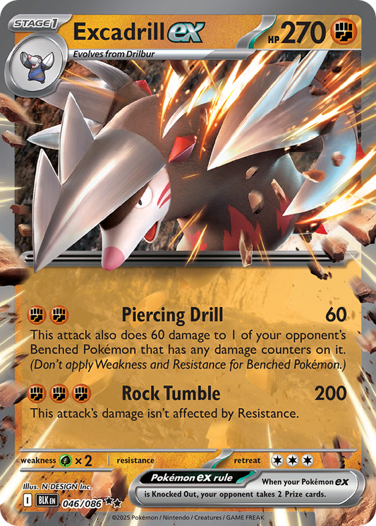 Excadrill ex - 46/86 - Scarlet & Violet Black Bolt (BLK)