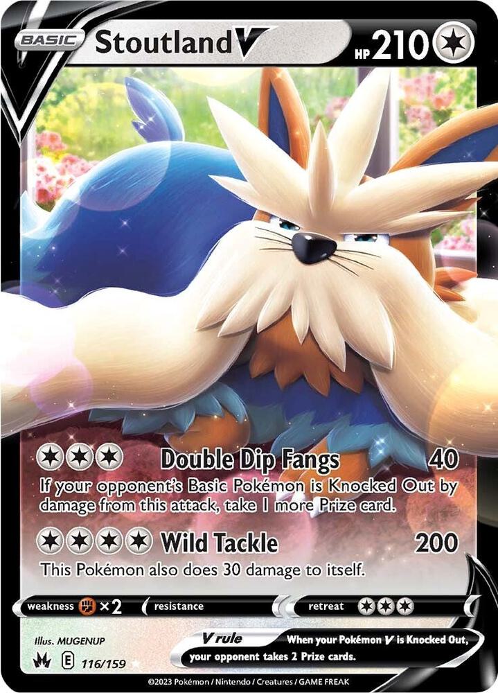 Stoutland V - 116/159 - SWSH: Crown Zenith (CRZ) - Holofoil - Pokemon TCG Card