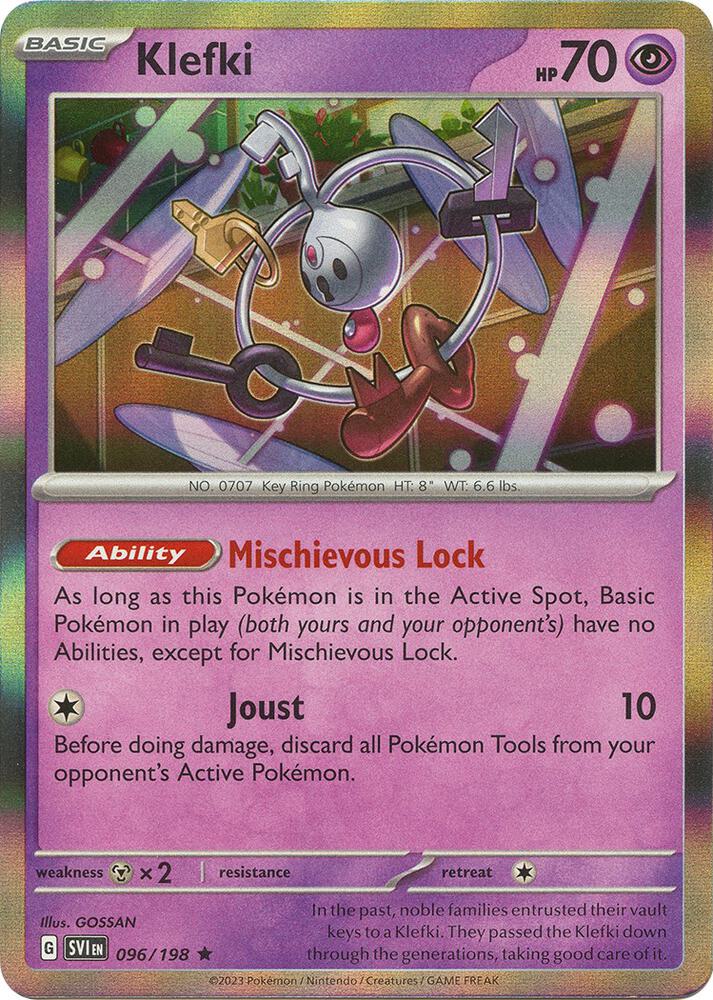 Klefki - 096/198 - SV01: Scarlet & Violet Base Set (SVI) - Reverse Holofoil - Pokemon TCG Card