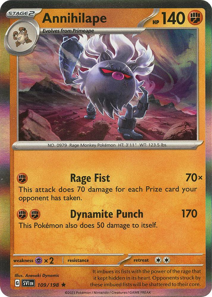 Annihilape - 109/198 - SV01: Scarlet & Violet Base Set (SVI) - Holofoil - Pokemon TCG Card