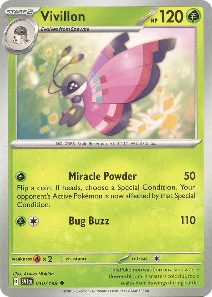 Vivillon - 010/198 - SV01: Scarlet & Violet Base Set (SVI) - Normal - Pokemon TCG Card
