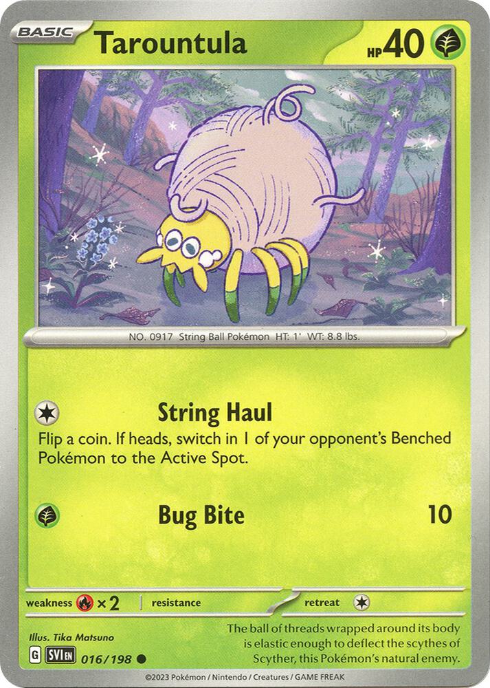 Tarountula - 016/198 - SV01: Scarlet & Violet Base Set (SVI) - Common - Normal - Pokemon TCG Card