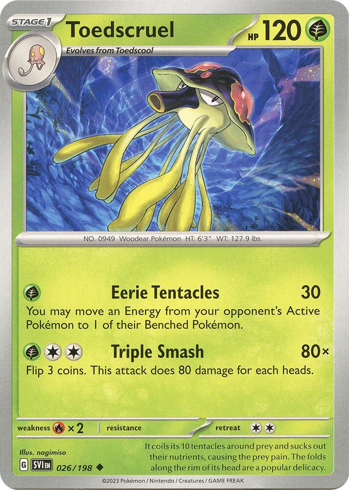 Toedscruel - 026/198 - SV01: Scarlet & Violet Base Set (SVI) - Normal - Pokemon TCG Card