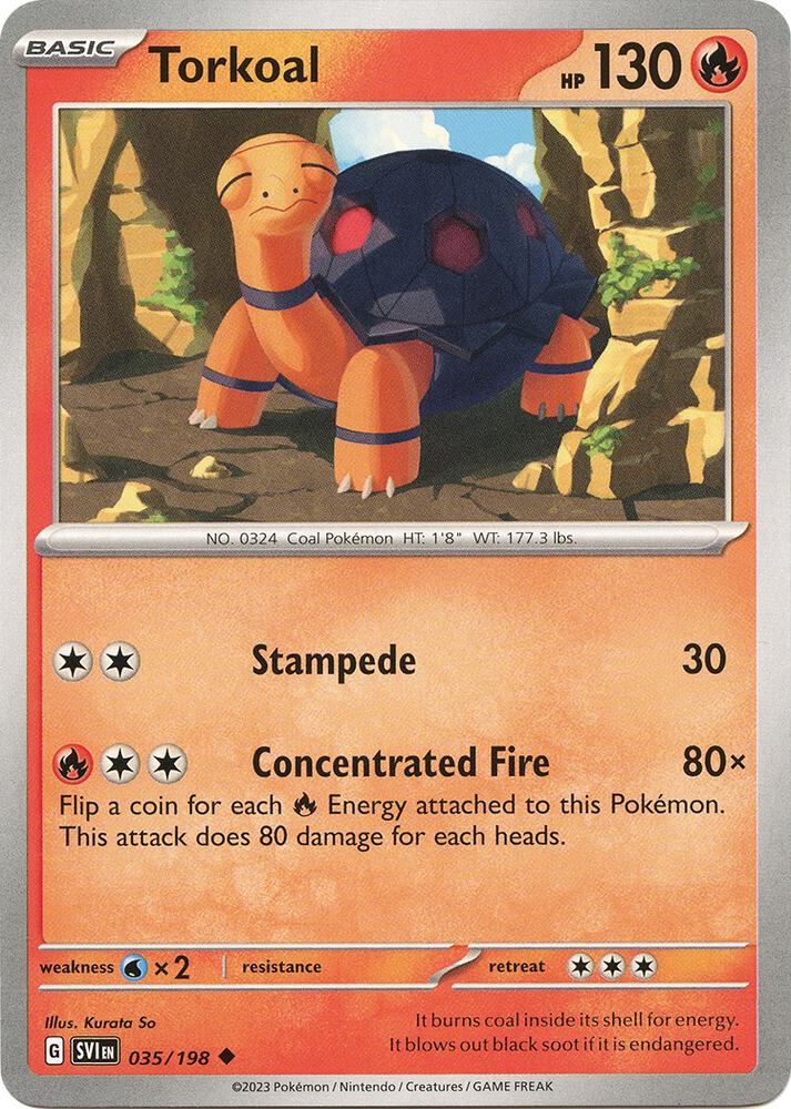 Torkoal - 035/198 - SV01: Scarlet & Violet Base Set (SVI) - Normal - Pokemon TCG Card