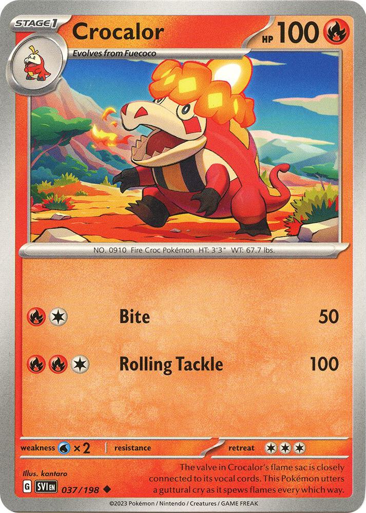 Crocalor - 037/198 - SV01: Scarlet & Violet Base Set (SVI) - Normal - Pokemon TCG Card