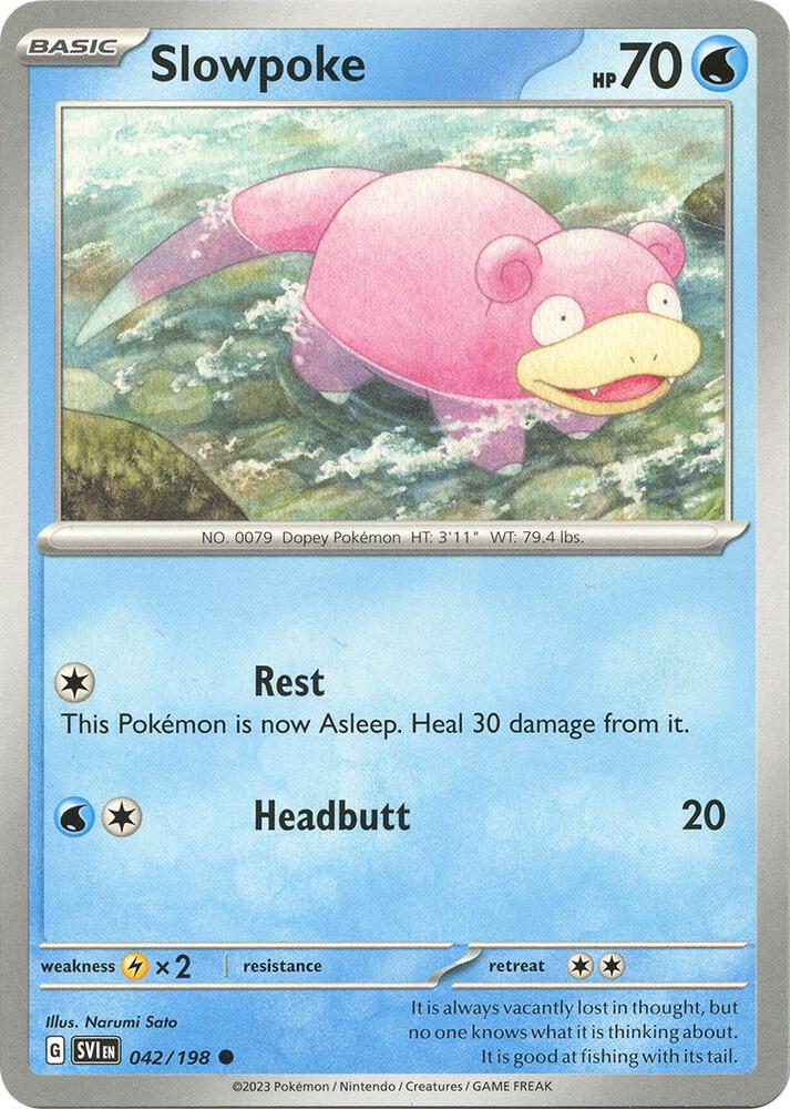 Slowpoke - 042/198 - SV01: Scarlet & Violet Base Set (SVI) - Common - Normal - Pokemon TCG Card
