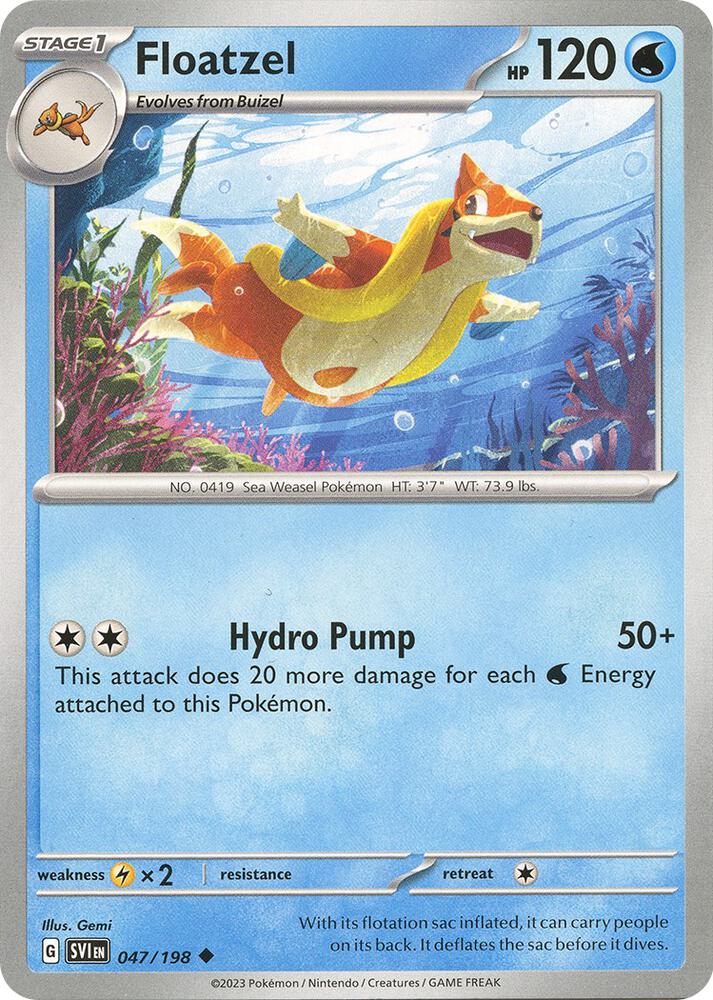 Floatzel - 047/198 - SV01: Scarlet & Violet Base Set (SVI) - Normal - Pokemon TCG Card