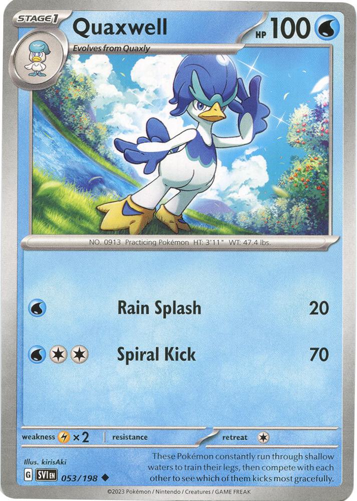 Quaxwell - 053/198 - SV01: Scarlet & Violet Base Set (SVI) - Reverse Holofoil - Pokemon TCG Card