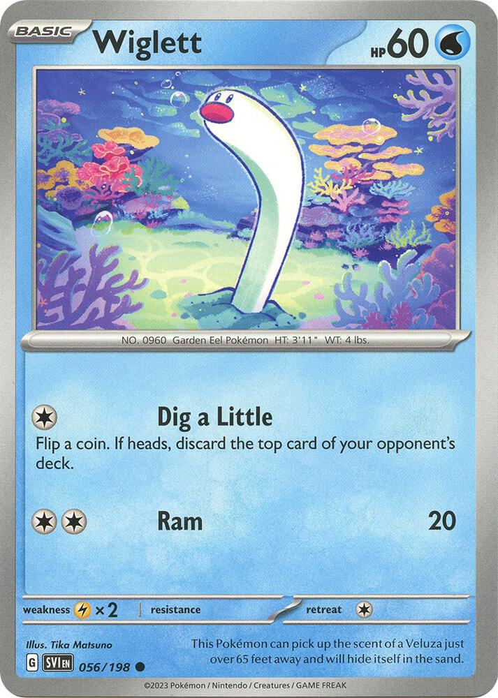 Wiglett - 056/198 - SV01: Scarlet & Violet Base Set (SVI) - Common - Normal - Pokemon TCG Card