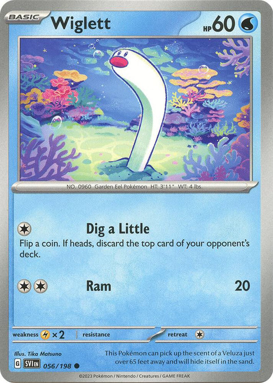 Wiglett - 056/198 - SV01: Scarlet & Violet Base Set (SVI) - Common - Normal - Pokemon TCG Card