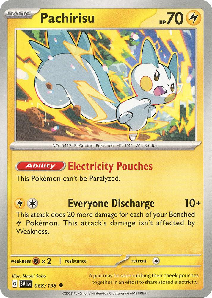Pachirisu - 068/198 - SV01: Scarlet & Violet Base Set (SVI) - Uncommon - Normal - Pokemon TCG Card