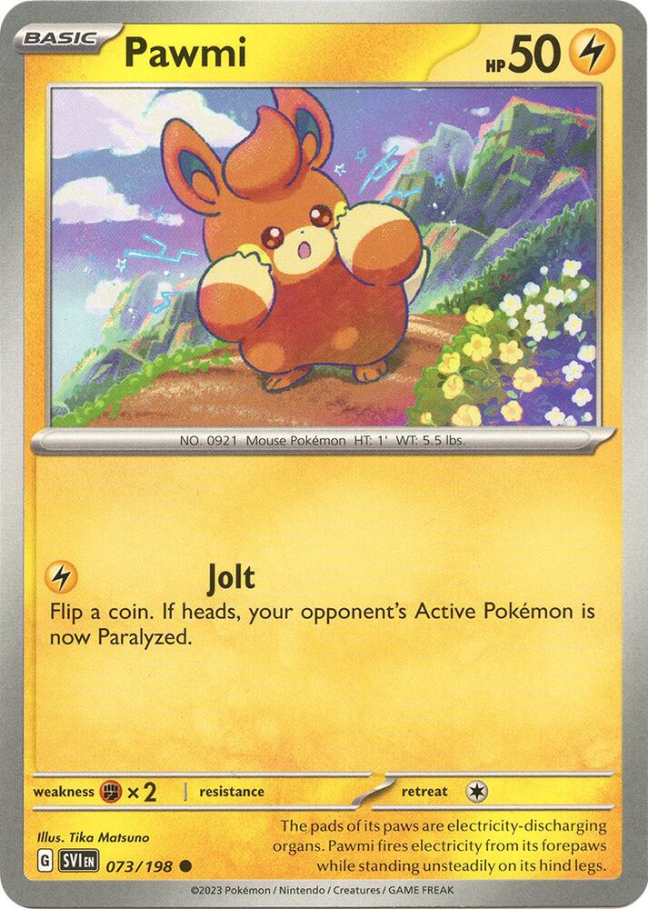 Pawmi - 073/198 - SV01: Scarlet & Violet Base Set (SVI) - Common - Normal - Pokemon TCG Card