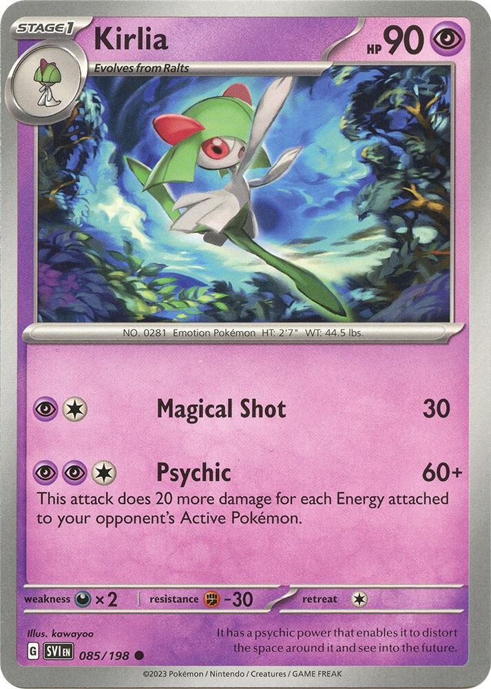 Kirlia - 085/198 - SV01: Scarlet & Violet Base Set (SVI) - Common - Reverse Holofoil - Pokemon TCG Card