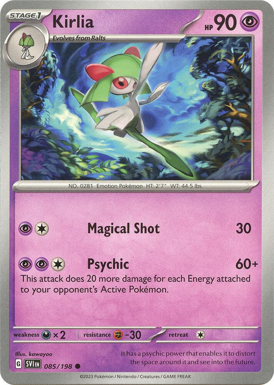Kirlia - 085/198 - SV01: Scarlet & Violet Base Set (SVI) - Common - Reverse Holofoil - Pokemon TCG Card