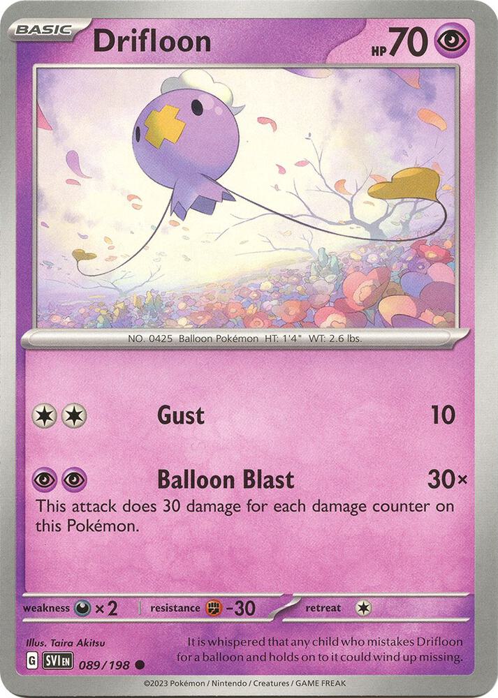 Drifloon - 089/198 - SV01: Scarlet & Violet Base Set (SVI) - Normal - Pokemon TCG Card