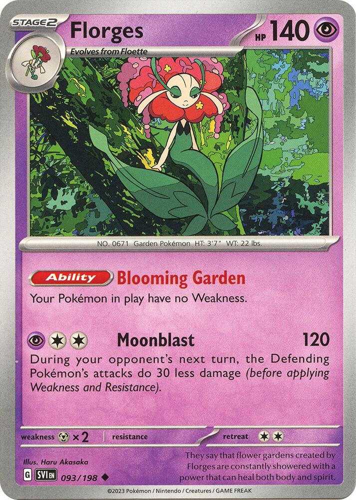 Florges - 093/198 - SV01: Scarlet & Violet Base Set (SVI) - Normal - Pokemon TCG Card