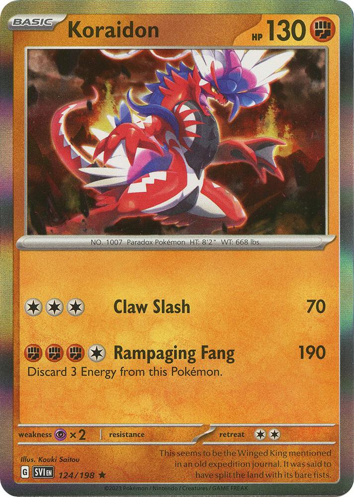 Koraidon - 124/198 - SV01: Scarlet & Violet Base Set (SVI) - Reverse Holofoil - Pokemon TCG Card